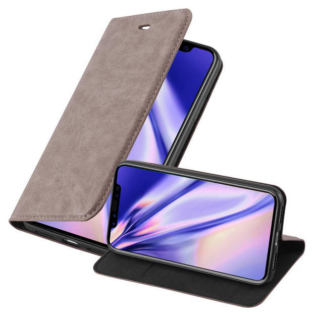 Cadorabo Hoesje geschikt voor Apple iPhone X / XS in KOFFIE BRUIN - Beschermhoes Case magnetische sluiting Cover