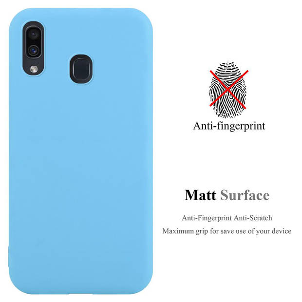 Cadorabo Hoesje geschikt voor Samsung Galaxy A20 / A30 / M10s in CANDY BLAUW - Beschermhoes TPU silicone Case Cover