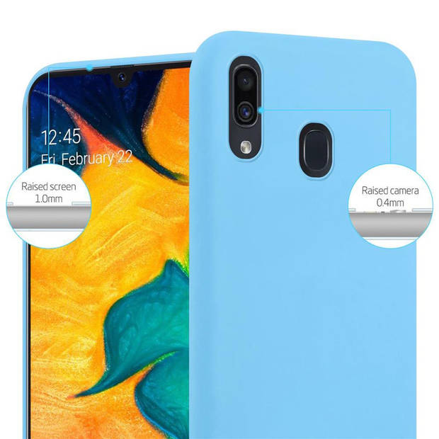 Cadorabo Hoesje geschikt voor Samsung Galaxy A20 / A30 / M10s in CANDY BLAUW - Beschermhoes TPU silicone Case Cover