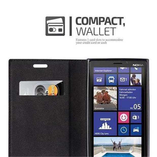 Cadorabo Hoesje geschikt voor Nokia Lumia 920 in KOFFIE BRUIN - Beschermhoes Case magnetische sluiting Cover