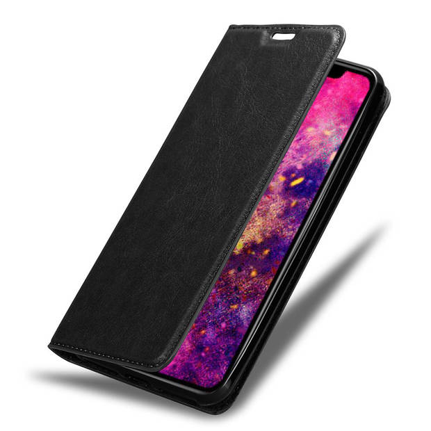 Cadorabo Hoesje geschikt voor Apple iPhone 12 PRO MAX in ZWARTE NACHT - Beschermhoes Case magnetische sluiting Cover