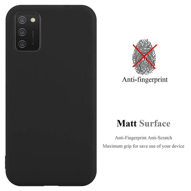 Cadorabo Hoesje geschikt voor Samsung Galaxy A02s in CANDY ZWART - Beschermhoes TPU silicone Case Cover