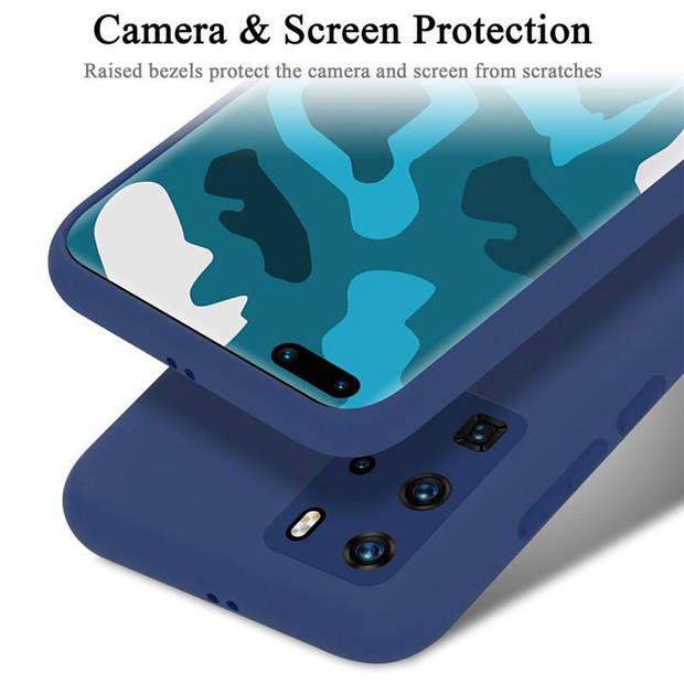 Cadorabo Hoesje geschikt voor Huawei P40 PRO / P40 PRO+ Case in LIQUID BLAUW - Beschermhoes TPU silicone Cover