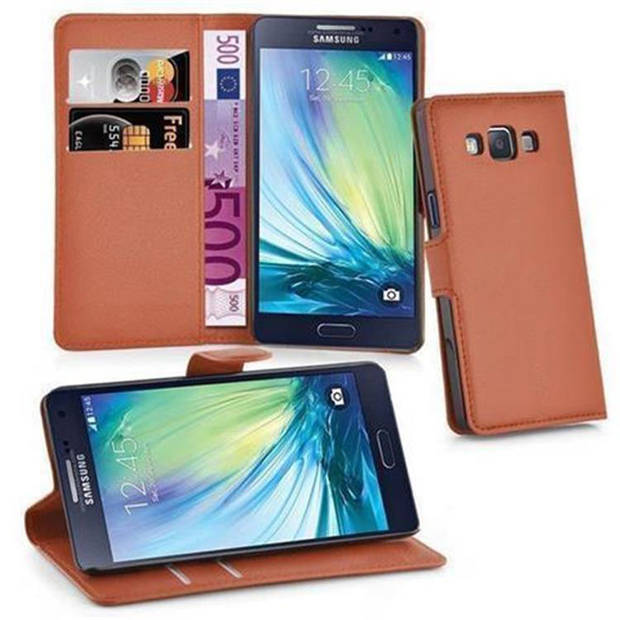 Cadorabo Hoesje geschikt voor Samsung Galaxy J5 2015 in CHOCOLADE BRUIN - Beschermhoes Cover magnetische sluiting Case