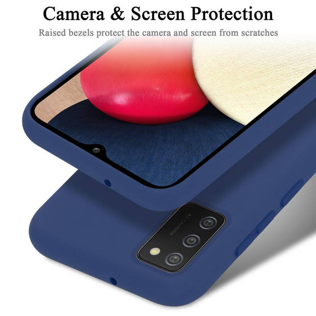 Cadorabo Hoesje geschikt voor Samsung Galaxy A02s Case in LIQUID BLAUW - Beschermhoes TPU silicone Cover