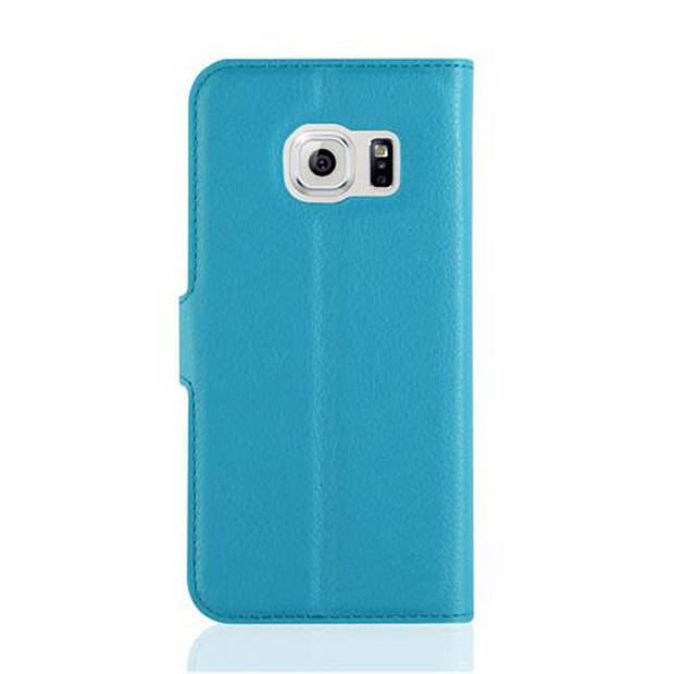 Cadorabo Hoesje geschikt voor Samsung Galaxy S7 in PASTEL BLAUW - Beschermhoes Cover magnetische sluiting Case