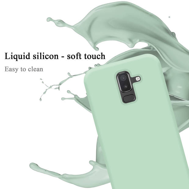 Cadorabo Hoesje geschikt voor Samsung Galaxy A6 PLUS 2018 Case in LIQUID LICHT GROEN - Beschermhoes TPU silicone Cover