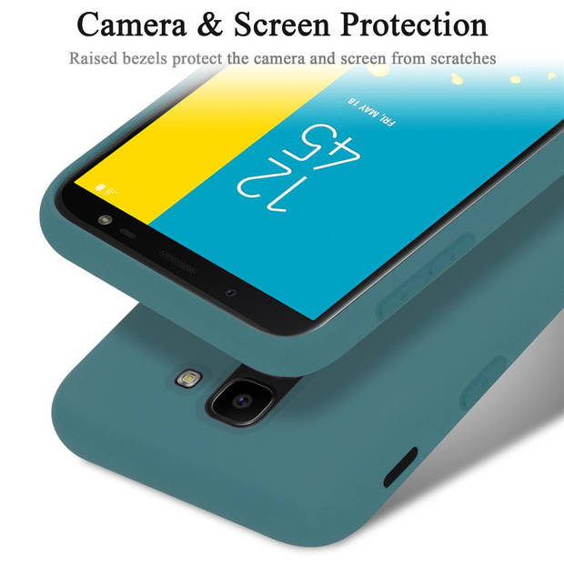 Cadorabo Hoesje geschikt voor Samsung Galaxy J6 2018 Case in LIQUID GROEN - Beschermhoes TPU silicone Cover