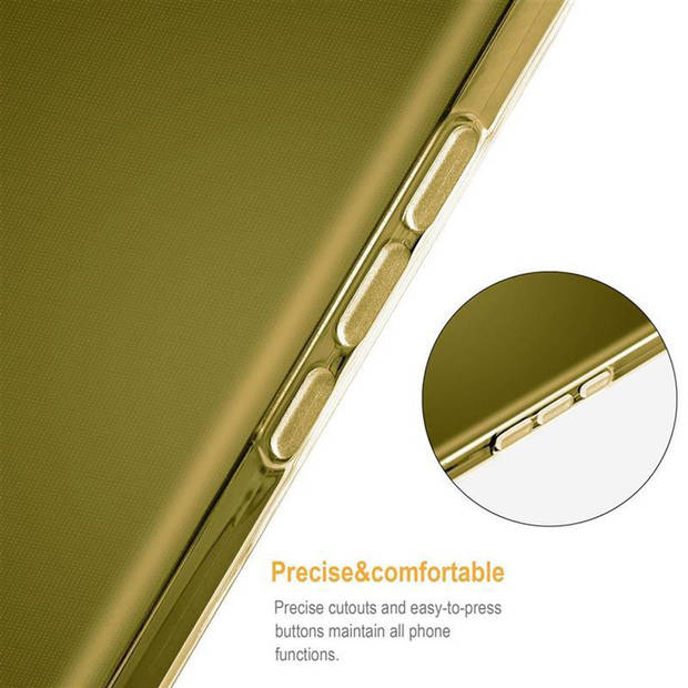 Cadorabo Hoesje geschikt voor LG G4C / G4 MINI / MAGNA in TRANSPARANT GOUD - Beschermhoes Cover gemaakt van TPU Silicone