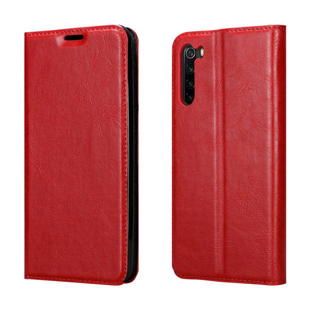 Cadorabo Hoesje geschikt voor Xiaomi RedMi NOTE 8 in APPEL ROOD - Beschermhoes Case magnetische sluiting Cover