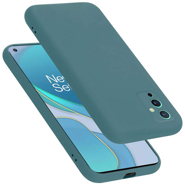 Cadorabo Hoesje geschikt voor OnePlus 9 Case in LIQUID GROEN - Beschermhoes TPU silicone Cover