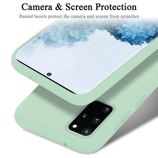Cadorabo Hoesje geschikt voor Samsung Galaxy S20 PLUS Case in LIQUID LICHT GROEN - Beschermhoes TPU silicone Cover