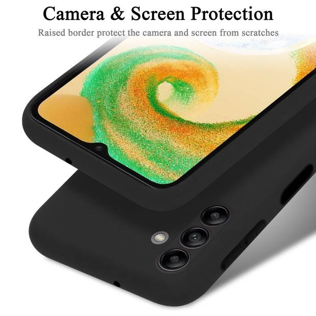 Cadorabo Hoesje geschikt voor Samsung Galaxy A04s Case in LIQUID ZWART - Beschermhoes TPU silicone Cover