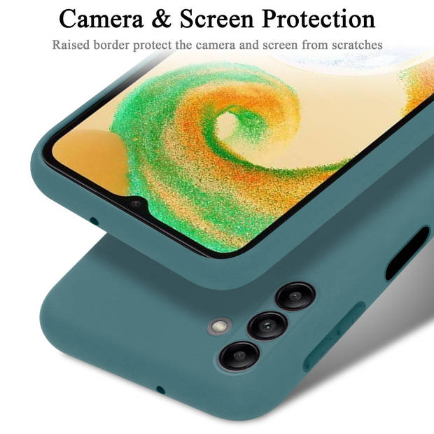 Cadorabo Hoesje geschikt voor Samsung Galaxy A04s Case in LIQUID GROEN - Beschermhoes TPU silicone Cover