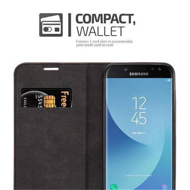 Cadorabo Hoesje geschikt voor Samsung Galaxy J5 2017 in KOFFIE BRUIN - Beschermhoes Case magnetische sluiting Cover