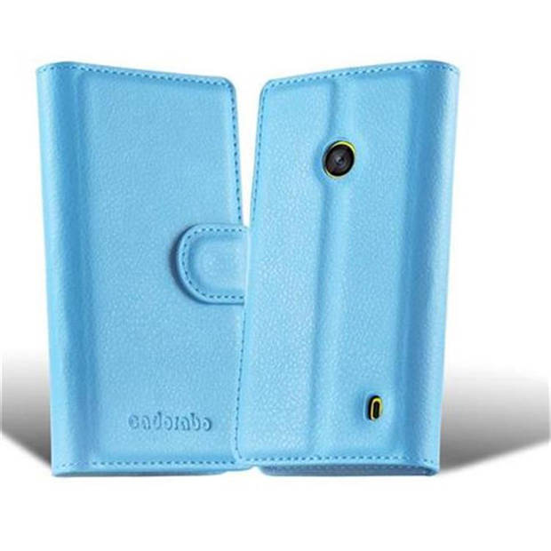 Cadorabo Hoesje geschikt voor Nokia Lumia 520 / 521 in PASTEL BLAUW - Beschermhoes Cover magnetische sluiting Case