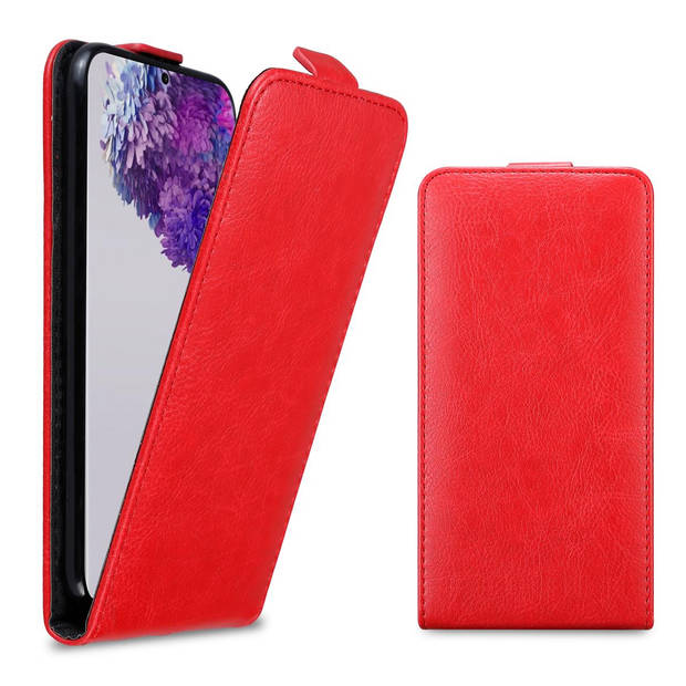 Cadorabo Hoesje geschikt voor Samsung Galaxy S20 ULTRA in APPEL ROOD - Beschermhoes Flip Case Cover magnetische sluiting