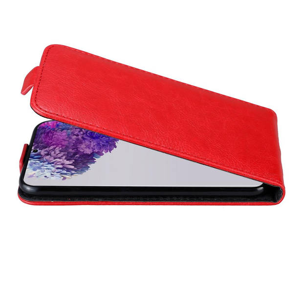 Cadorabo Hoesje geschikt voor Samsung Galaxy S20 ULTRA in APPEL ROOD - Beschermhoes Flip Case Cover magnetische sluiting