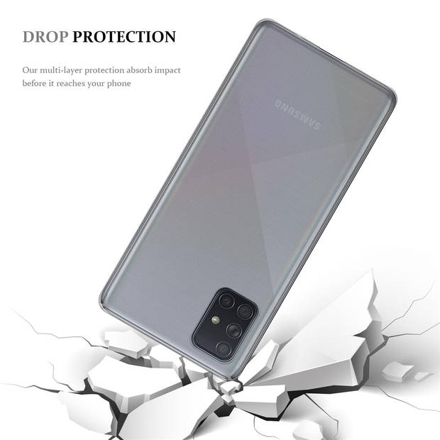 Cadorabo Hoesje geschikt voor Samsung Galaxy A72 4G / 5G in VOLLEDIG TRANSPARANT - Beschermhoes Cover gemaakt van TPU