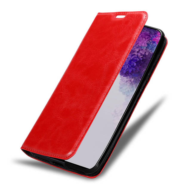 Cadorabo Hoesje geschikt voor Samsung Galaxy S20 ULTRA in APPEL ROOD - Beschermhoes Case magnetische sluiting Cover