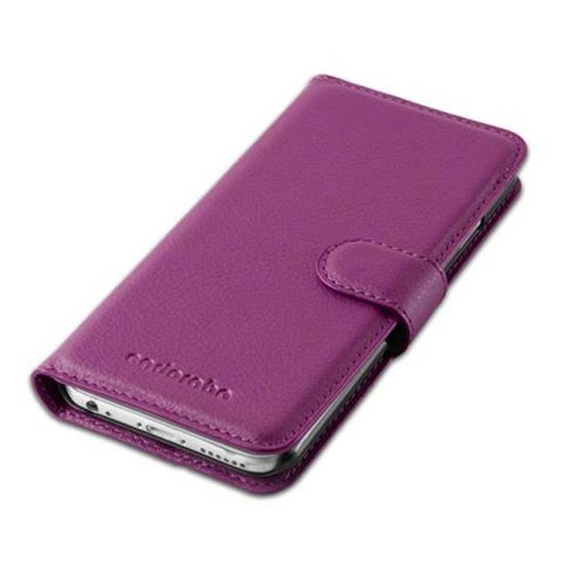 Cadorabo Hoesje geschikt voor Apple iPhone 6 / 6S in MANGAAN PAARS - Beschermhoes Cover magnetische sluiting Case