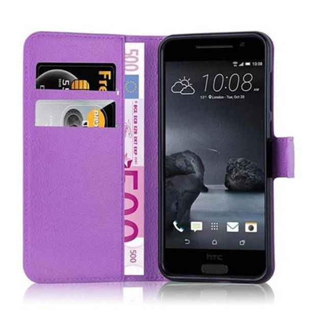 Cadorabo Hoesje geschikt voor HTC ONE A9 in MANGAAN PAARS - Beschermhoes Cover magnetische sluiting Case