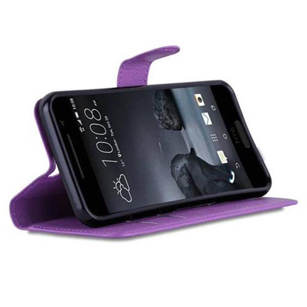 Cadorabo Hoesje geschikt voor HTC ONE A9 in MANGAAN PAARS - Beschermhoes Cover magnetische sluiting Case