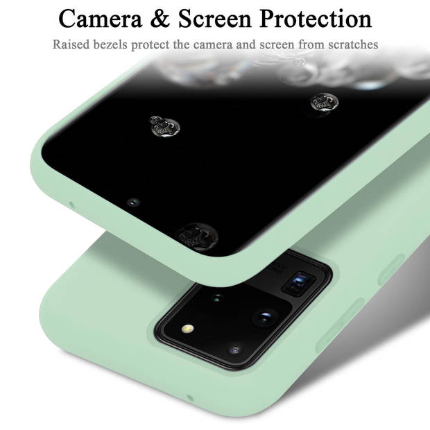 Cadorabo Hoesje geschikt voor Samsung Galaxy S20 ULTRA Case in LIQUID LICHT GROEN - Beschermhoes TPU silicone Cover