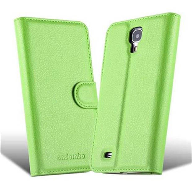Cadorabo Hoesje geschikt voor Samsung Galaxy S4 in MUNT GROEN - Beschermhoes Cover magnetische sluiting Case