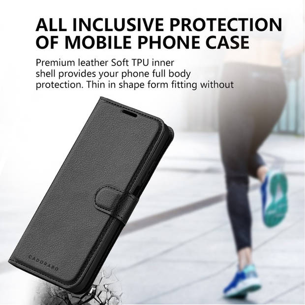 Cadorabo Hoesje geschikt voor Apple iPhone 14 PLUS in PHANTOM ZWART - Beschermhoes Cover magnetische sluiting Case
