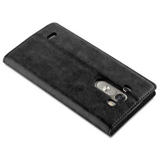 Cadorabo Hoesje geschikt voor LG G3 in ZWARTE NACHT - Beschermhoes Case magnetische sluiting Cover