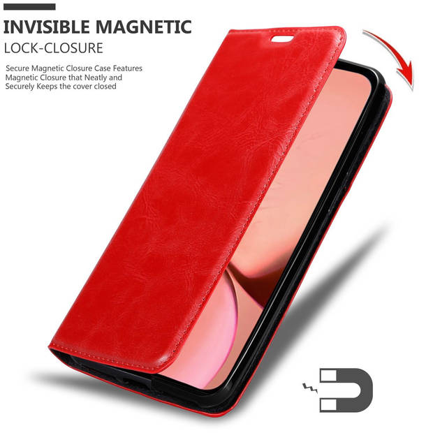 Cadorabo Hoesje geschikt voor Apple iPhone 13 PRO MAX in APPEL ROOD - Beschermhoes Case magnetische sluiting Cover