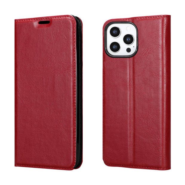 Cadorabo Hoesje geschikt voor Apple iPhone 13 PRO MAX in APPEL ROOD - Beschermhoes Case magnetische sluiting Cover