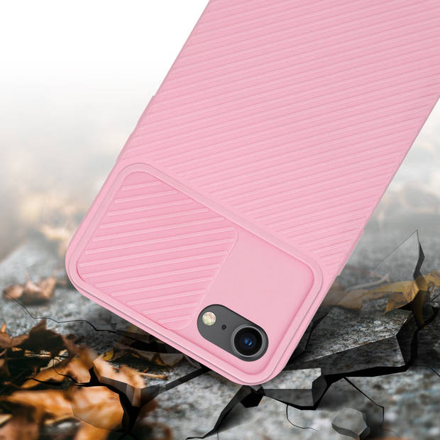 Cadorabo Hoesje geschikt voor Apple iPhone 7 / 7S / 8 / SE 2020 in Bonbon Roze - Beschermhoes TPU-silicone Case Cover