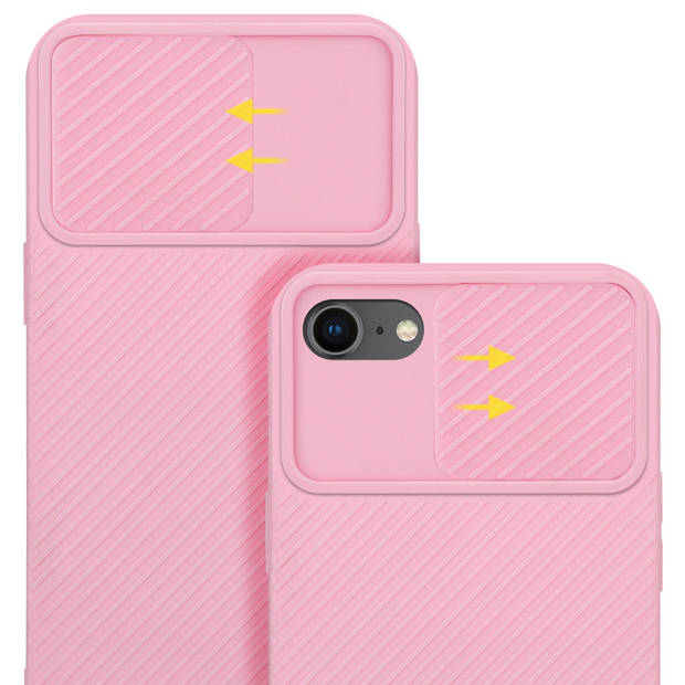 Cadorabo Hoesje geschikt voor Apple iPhone 7 / 7S / 8 / SE 2020 in Bonbon Roze - Beschermhoes TPU-silicone Case Cover