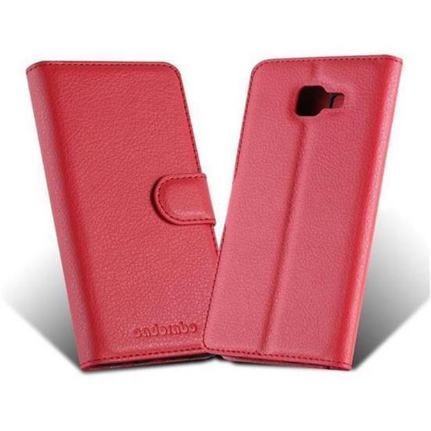 Cadorabo Hoesje geschikt voor Samsung Galaxy A5 2016 in KARMIJN ROOD - Beschermhoes Cover magnetische sluiting Case