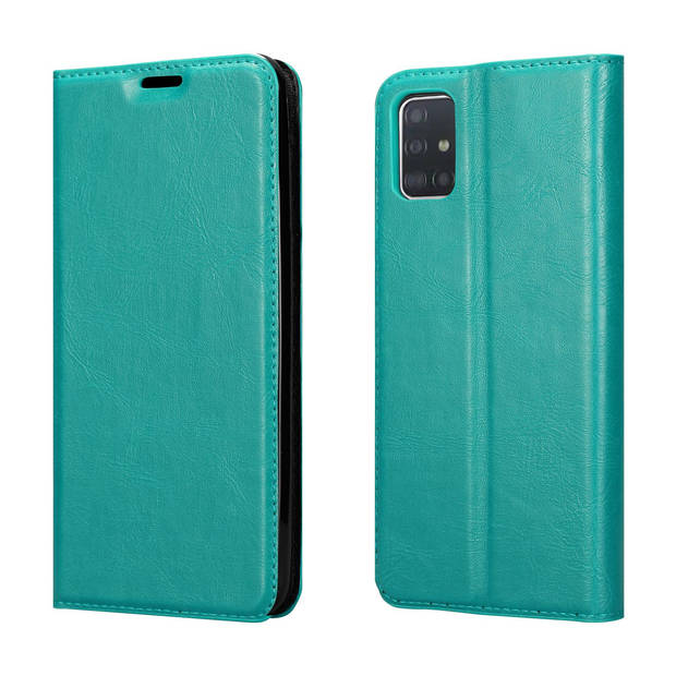 Cadorabo Hoesje geschikt voor Samsung Galaxy A52 (4G / 5G) / A52s in BENZINE TURKOOIS - Beschermhoes Case magnetische