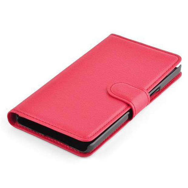 Cadorabo Hoesje geschikt voor Samsung Galaxy A3 2015 in KARMIJN ROOD - Beschermhoes Cover magnetische sluiting Case