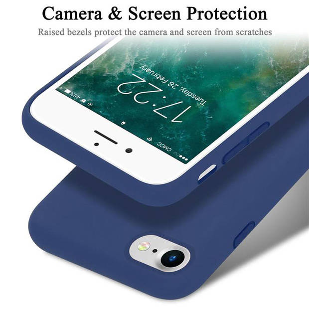 Cadorabo Hoesje geschikt voor Apple iPhone 7 / 7S / 8 / SE 2020 Case in LIQUID BLAUW - Beschermhoes TPU silicone Cover