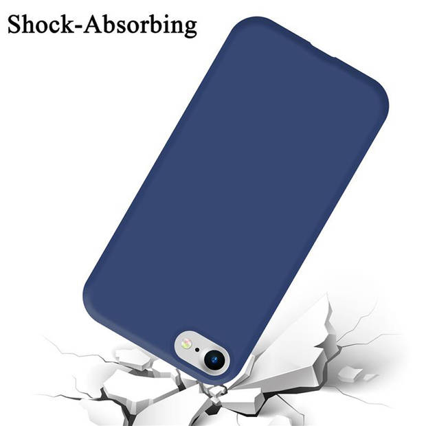 Cadorabo Hoesje geschikt voor Apple iPhone 7 / 7S / 8 / SE 2020 Case in LIQUID BLAUW - Beschermhoes TPU silicone Cover