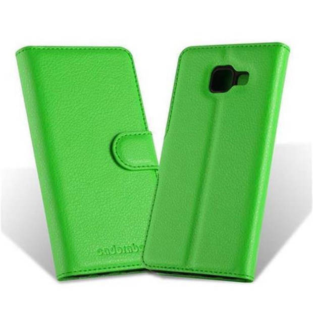 Cadorabo Hoesje geschikt voor Samsung Galaxy A3 2016 in MUNT GROEN - Beschermhoes Cover magnetische sluiting Case