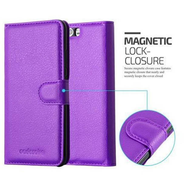 Cadorabo Hoesje geschikt voor Huawei P10 in MANGAAN PAARS - Beschermhoes Cover magnetische sluiting Case