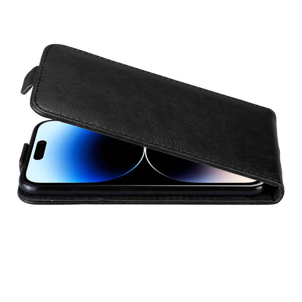 Cadorabo Hoesje geschikt voor Apple iPhone 14 PRO MAX in ZWARTE NACHT - Beschermhoes Flip Case Cover magnetische