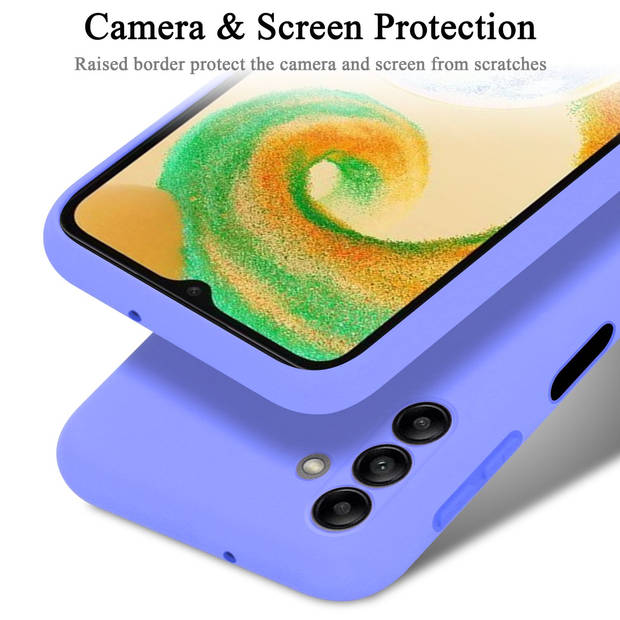 Cadorabo Hoesje geschikt voor Samsung Galaxy A04s Case in LIQUID LICHT PAARS - Beschermhoes TPU silicone Cover