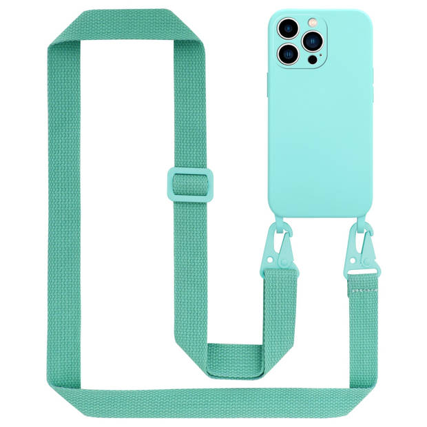 Cadorabo Mobiele telefoon ketting geschikt voor Apple iPhone 14 PRO MAX Hoesje in LIQUID TURKOOIS - Silicone