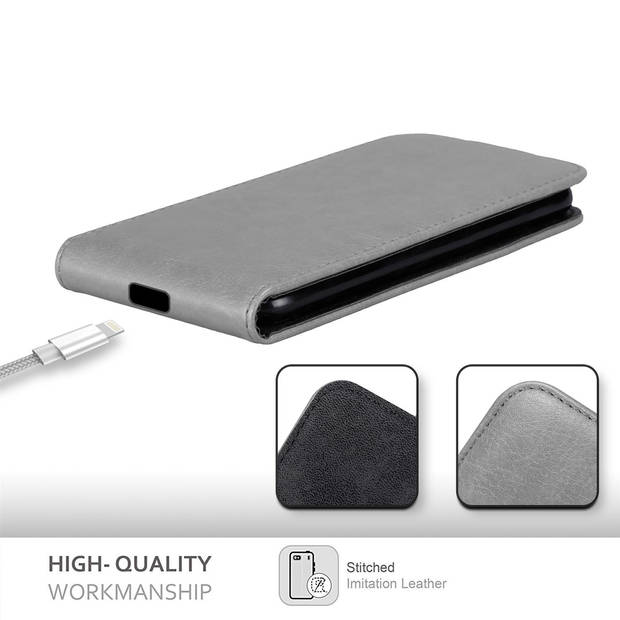 Cadorabo Hoesje geschikt voor Apple iPhone 12 PRO MAX in TITANIUM GRIJS - Beschermhoes Flip Case Cover magnetische