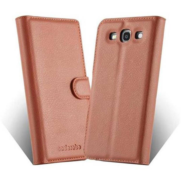 Cadorabo Hoesje geschikt voor Samsung Galaxy S3 / S3 NEO in CHOCOLADE BRUIN - Beschermhoes Cover magnetische sluiting