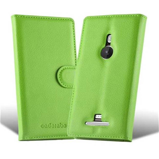 Cadorabo Hoesje geschikt voor Nokia Lumia 925 in MUNT GROEN - Beschermhoes Cover magnetische sluiting Case