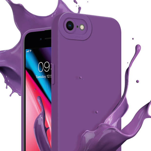 Cadorabo Hoesje geschikt voor Apple iPhone 7 / 7S / 8 / SE 2020 in FLUID MAT PAARS - Beschermhoes TPU silicone Cover