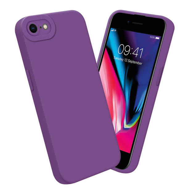 Cadorabo Hoesje geschikt voor Apple iPhone 7 / 7S / 8 / SE 2020 in FLUID MAT PAARS - Beschermhoes TPU silicone Cover